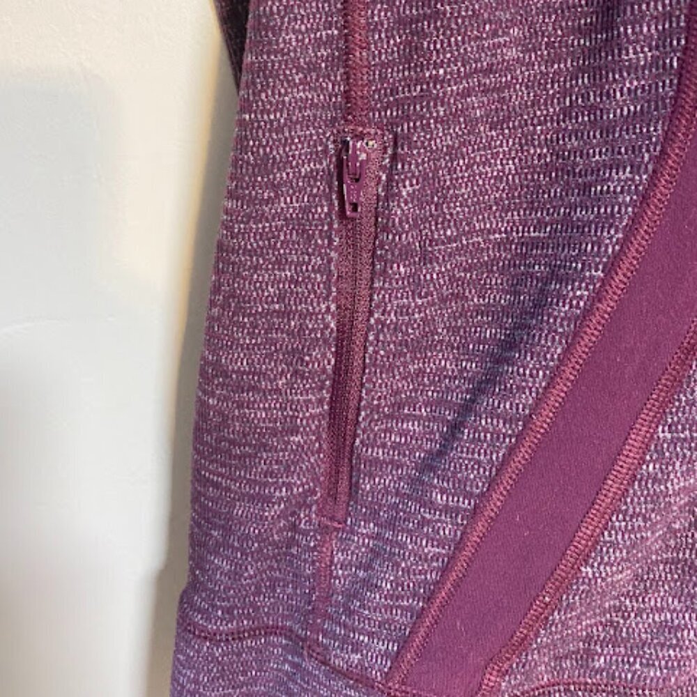 Lululemon Athletica Scuba Women's Burgundy Hoodie Jacket Size 8 - Picture 6 of 16